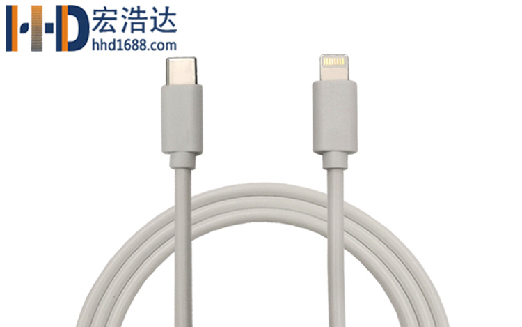 宏浩達數(shù)據(jù)線工廠lightning to type-c數(shù)據(jù)線雙面插快充蘋果充電線